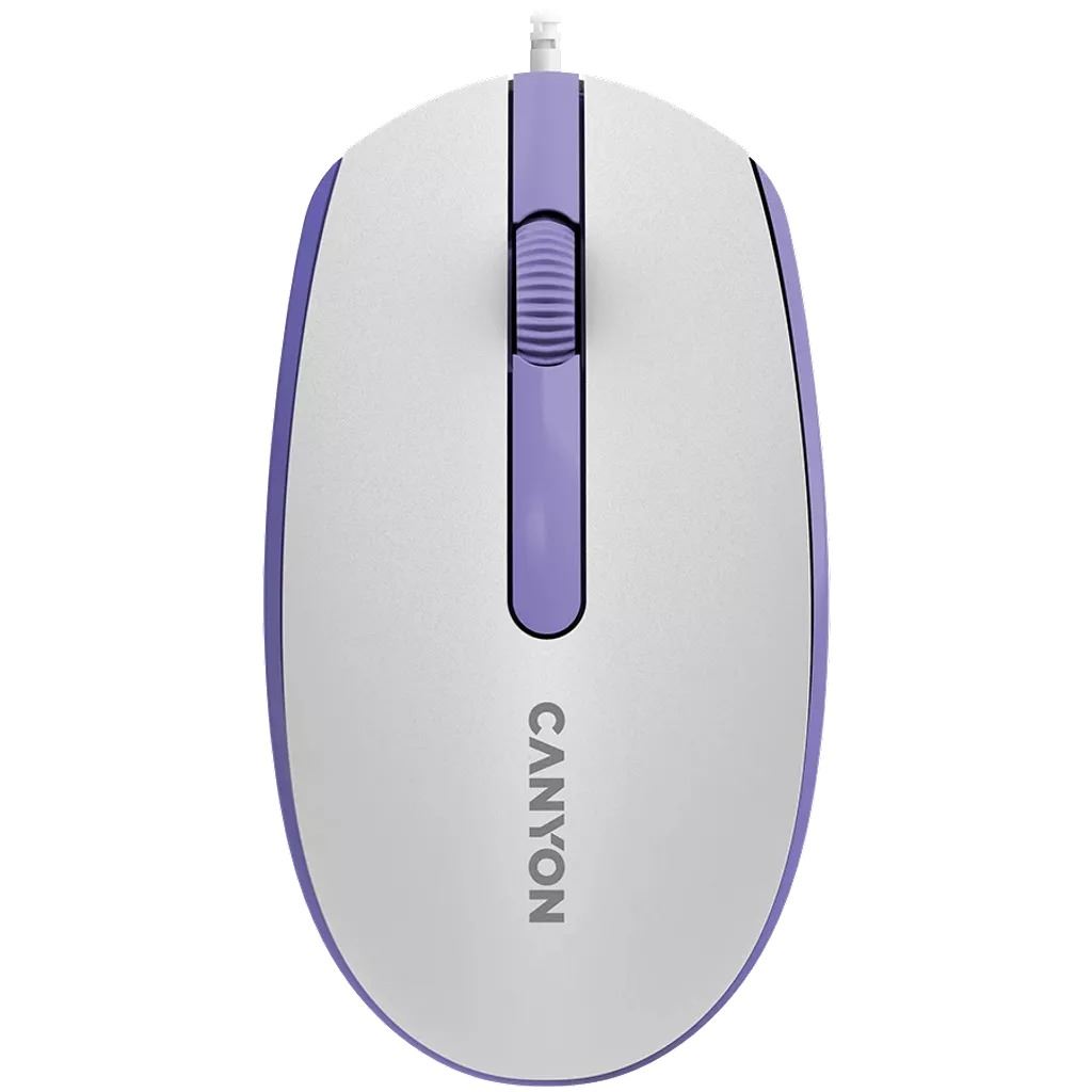 Canyon M-10 optikai egér fehér-lila   