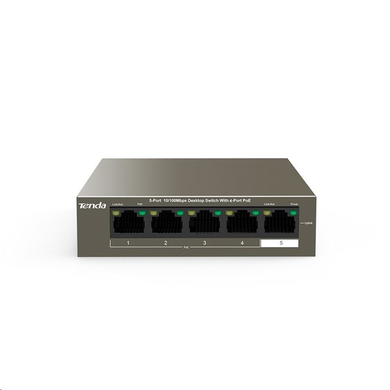 Tenda TEF1105P-4-38W 5-Port 10/100Mbps Desktop Switch 