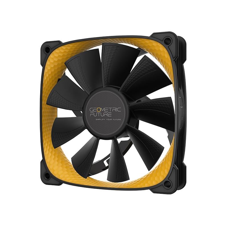 Geometric Future Squama 2505Y Triple Package hűtő ventilátor 120mm fekete-sárga 3db 1F2505Y312000 Geometric Future Squama 2505Y Triple Package hűtő ventilátor 120mm fekete-sárga 3db 1F2505Y312000
