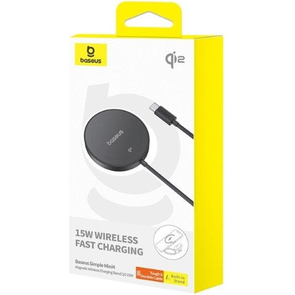 Baseus Simple Mini4 Magnetic Wireless töltő Fekete