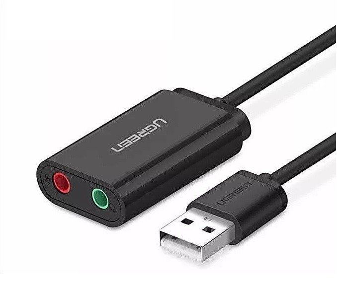 UGREEN USB külső hangkártya 15cm fekete (30724)