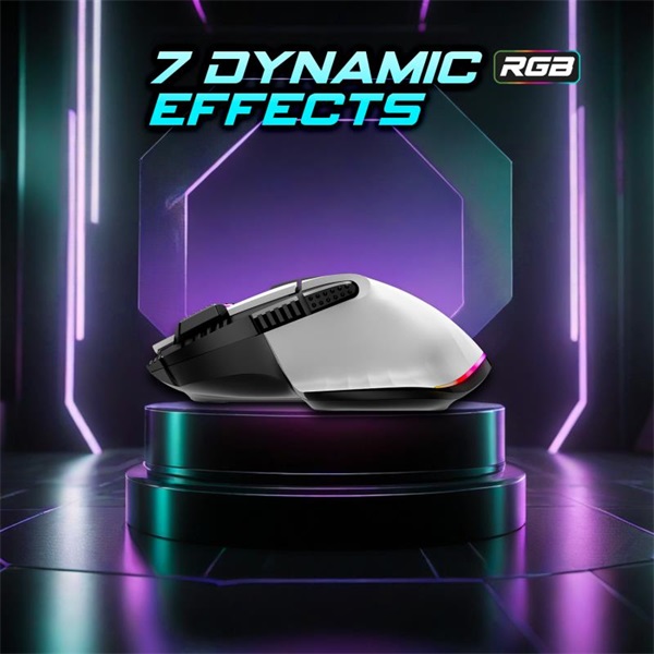Spirit of Gamer PRO-M5 Arctic Wireless Optikai  8000DPI Vezeték nélküli Egér  Fehér 