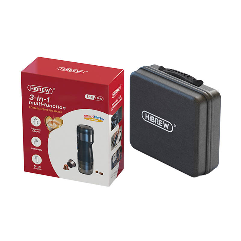 HiBREW H4A-premium  3 az 1-ben hordozható kávéfőző adapterrel és tokkal HiBREW H4A-premium  3 az 1-ben hordozható kávéfőző adapterrel és tokkal