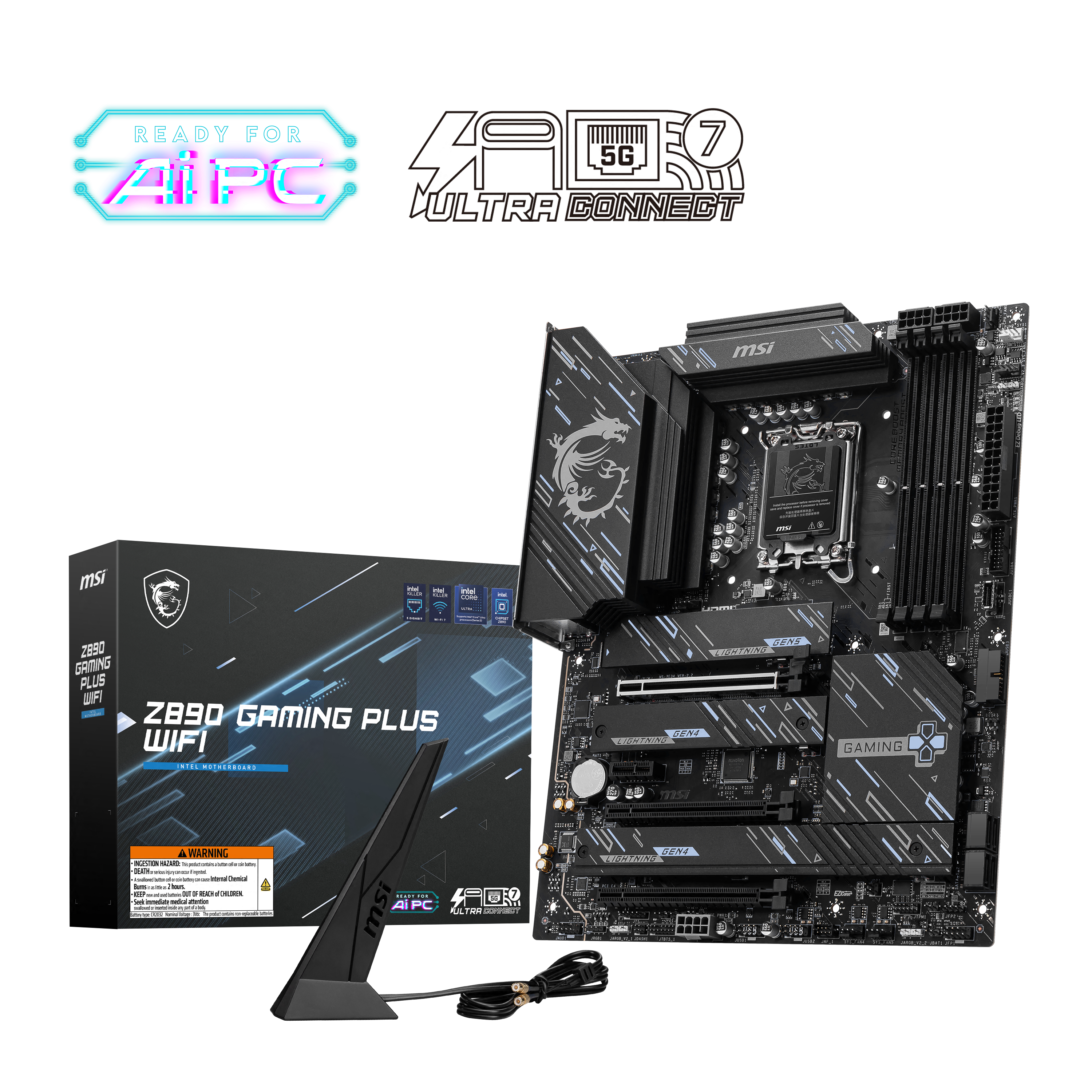 MSI Z890 GAMING PLUS WIFI LGA1851 alaplap