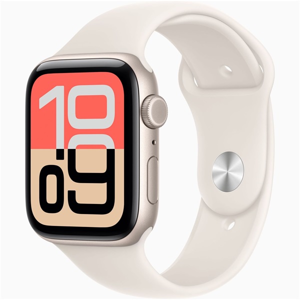 Apple Watch SE3 Cellular (44mm) csillagfény alumínium tok  csillagfény S/M sportszíjas okosóra