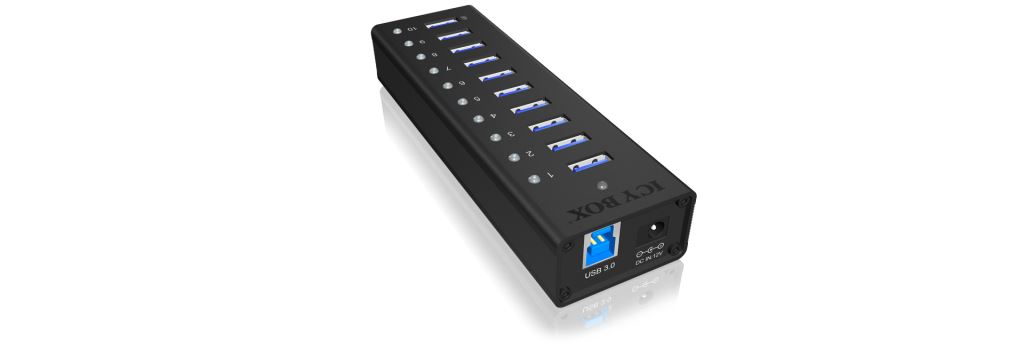 RaidSonic ICY BOX USB3.0 HUB 10 port fekete (IB-AC6110) RaidSonic ICY BOX USB3.0 HUB 10 port fekete (IB-AC6110)