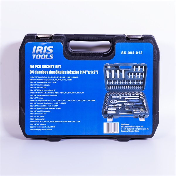 IRIS TOOLS SS-094-012 94 darabos dugókulcs készlet (1/4"&1/2") IRIS TOOLS SS-094-012 94 darabos dugókulcs készlet (1/4"&1/2")