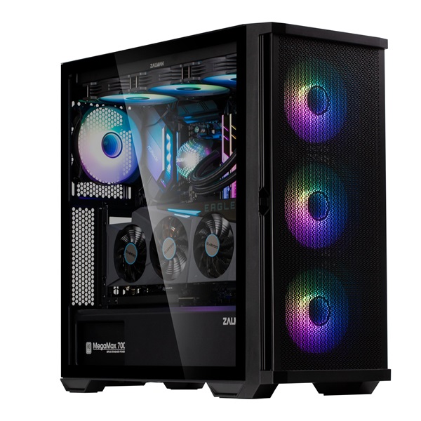 ZALMAN Ház Midi ATX Z10 Tápegység nélkül Fekete RGB ZALMAN Ház Midi ATX Z10 Tápegység nélkül Fekete RGB