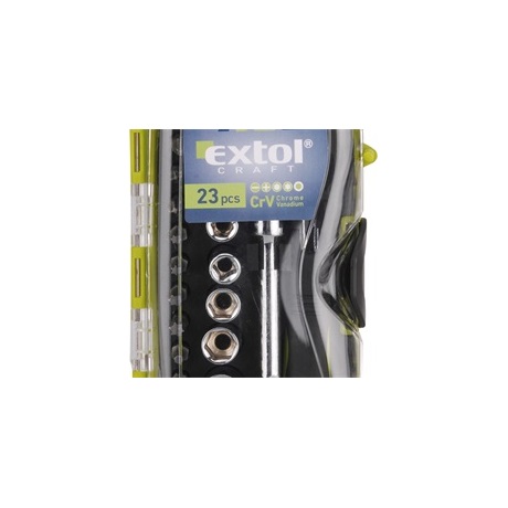 Extol Craft 53090 23db-os   Racsnis bit és dugókulcs