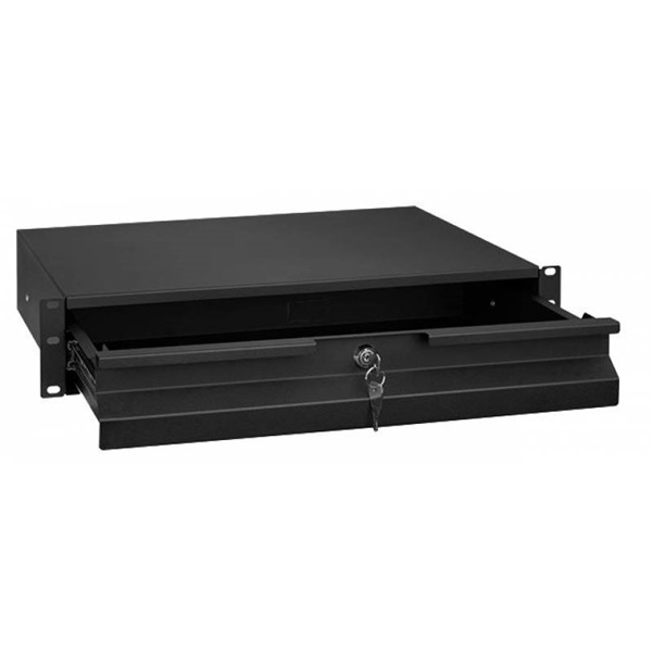 Stalflex rack szekrény fiók 2U 19" fekete (RD19-2U-B)