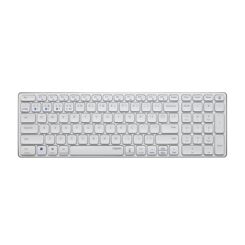 Rapoo E9700M vezeték nélküli (Bluetooth 3.0, 5.0 és 2.4GHz) billentyűzet fehér (217473) Rapoo E9700M vezeték nélküli (Bluetooth 3.0, 5.0 és 2.4GHz) billentyűzet fehér (217473)