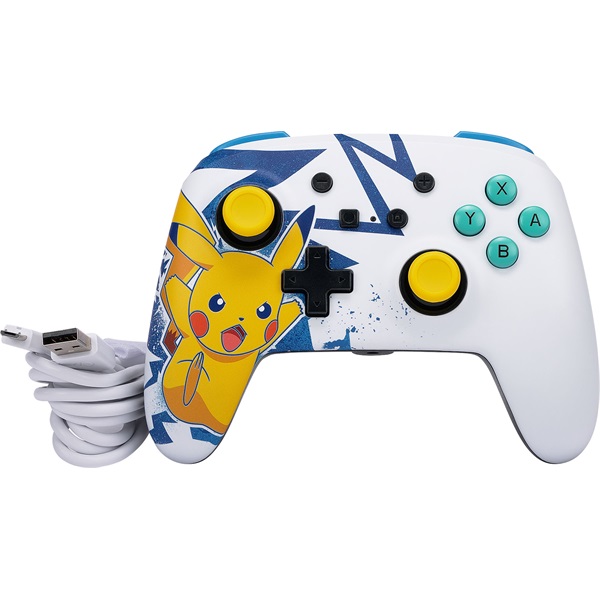 PowerA Enhanced Nintendo Switch vezetékes Pikachu High Voltage kontroller PowerA Enhanced Nintendo Switch vezetékes Pikachu High Voltage kontroller