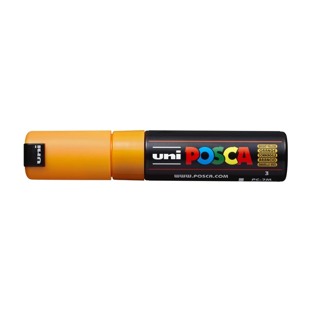Uni Dekormarker 4,5-5,5mm, -Posca PC-7M ragyogó sárga (2UPC7MRS)