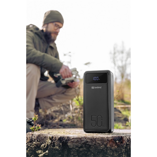 SANDBERG Hordozható akkumulátor Powerbank USB-C PD 130W 50000