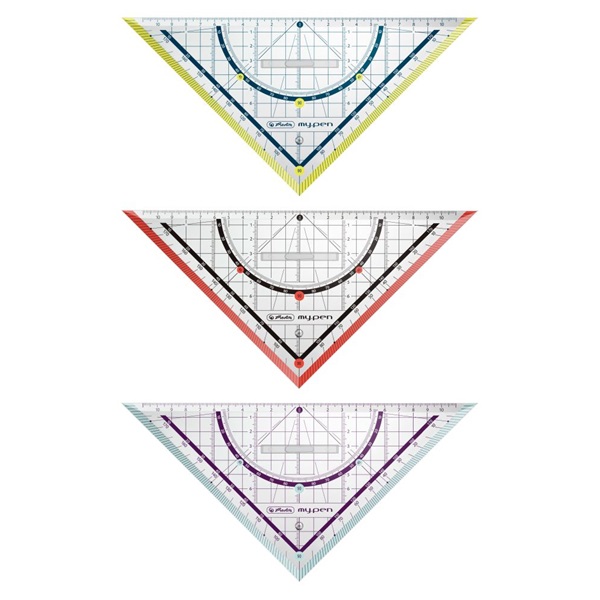 Herlitz my.pen 25cm-es színes háromszögvonalzó Herlitz my.pen 25cm-es színes háromszögvonalzó