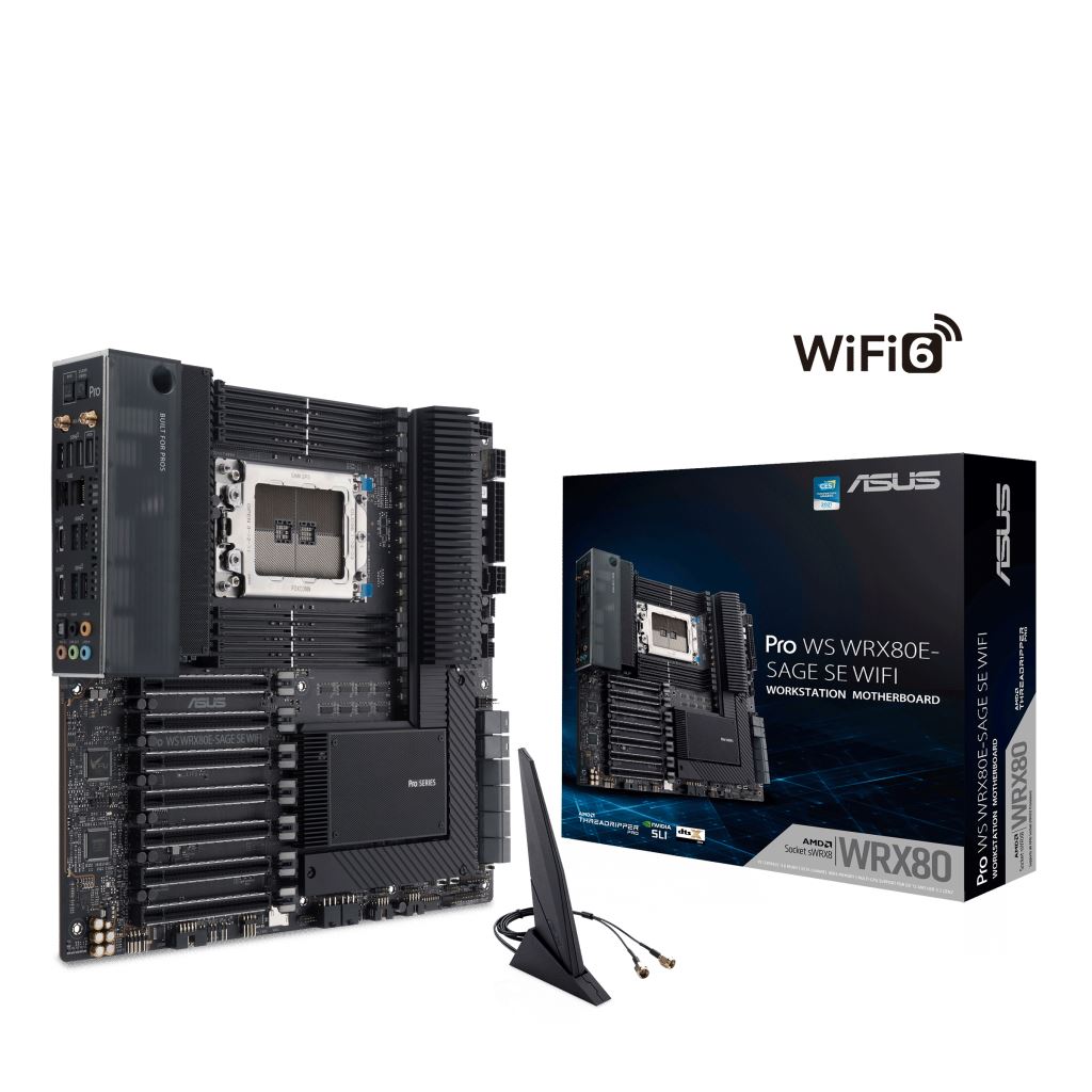 ASUS Pro WS WRX80E-SAGE SE WIFI workstation alaplap (90MB1590-M0EAY0 / 90MB1E60-M0EAY0) ASUS Pro WS WRX80E-SAGE SE WIFI workstation alaplap (90MB1590-M0EAY0 / 90MB1E60-M0EAY0)