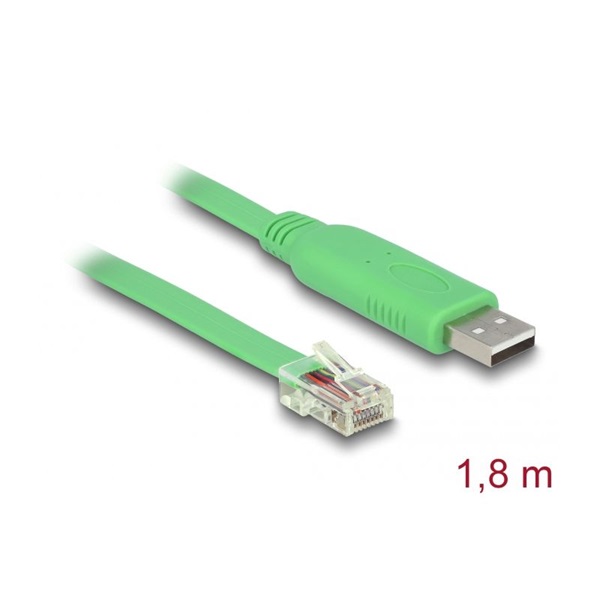 Delock 62960 1,8m USB 2.0 - RJ45 konzol kábel Delock 62960 1,8m USB 2.0 - RJ45 konzol kábel