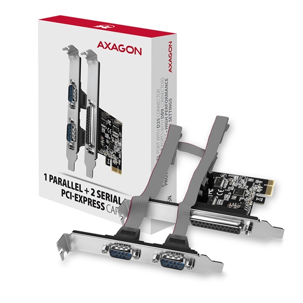 Axagon 2x Soros + 1x Párhuzamos port bővítő kártya PCIe (PCEA-PSN)
