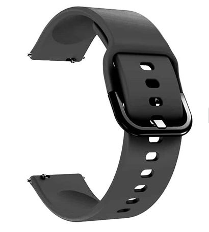 Mybandz szilikon óraszíj  fém csattal 20mm fekete (20SKU6132)