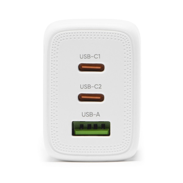 Bluestork  PW-65-CCA/0C 2xUSB-C  USB-A  65W  Hálózati töltő Fehér
