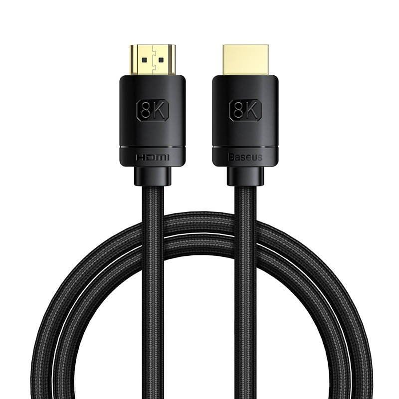 Baseus High Definition Series HDMI 2.1 kábel, 8K 60Hz, 3D, HDR, 48Gbps, 1m, fekete (CAKGQ-J01) Baseus High Definition Series HDMI 2.1 kábel, 8K 60Hz, 3D, HDR, 48Gbps, 1m, fekete (CAKGQ-J01)