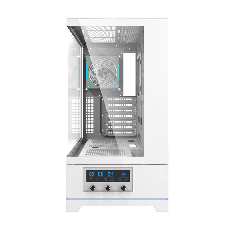 Darkflash DY451 PRO számítógépház + 1 ventilátor Fehér 