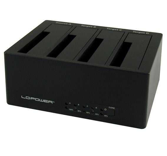 LC Power LC-DOCK-U3-4B 4x 2.5"-3.5" merevlemez dokkoló LC Power LC-DOCK-U3-4B 4x 2.5"-3.5" merevlemez dokkoló