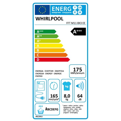 Whirlpool FFT M11 8X3 EE SZÁRÍTÓGÉP HŐSZIVATTYÚS