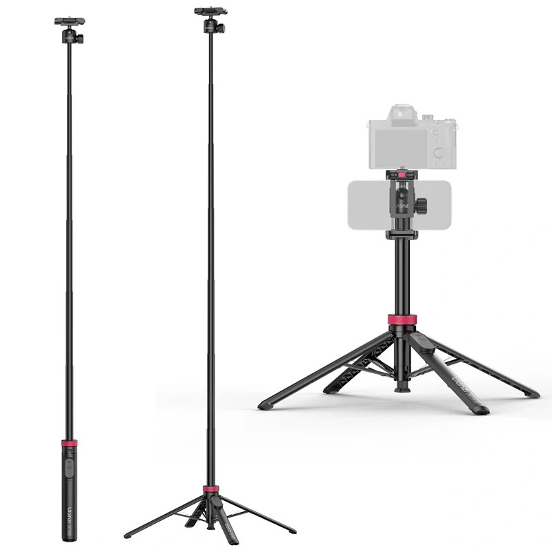 Ulanzi MT-44-2 automatikusan selfie állvány  monopod  telefontartó adapter  bluetooth Fekete