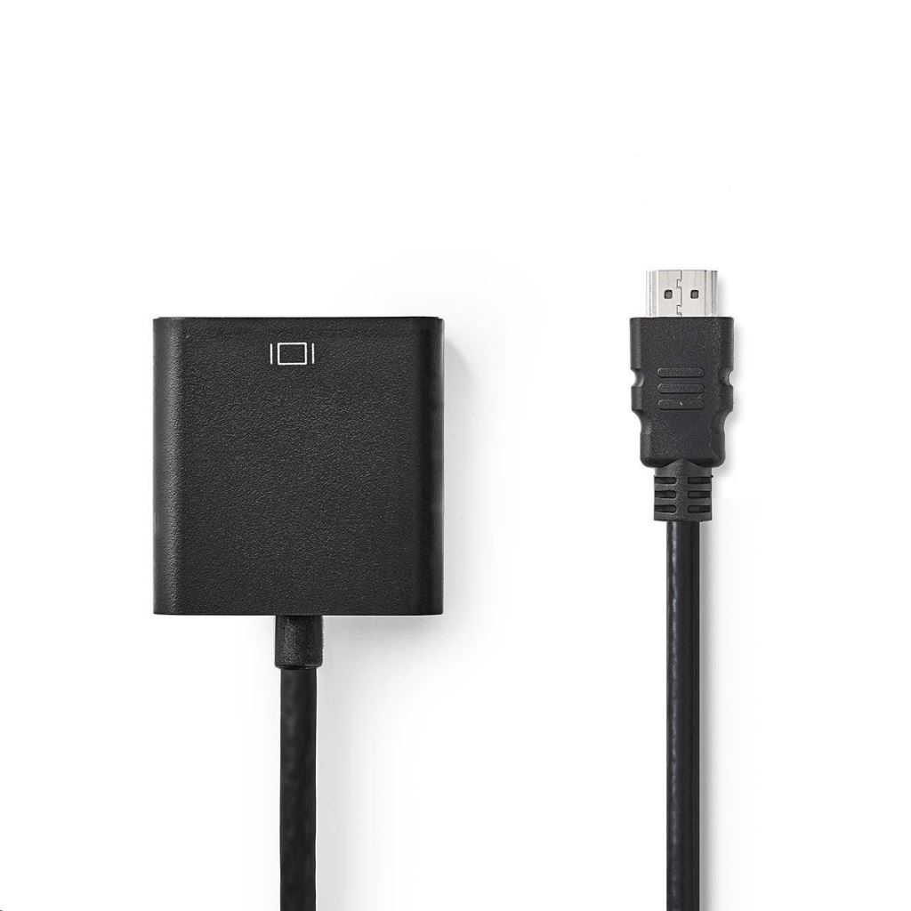Nedis CCGB34900BK02 HDMI - VGA kábel 0,2 m fekete Nedis CCGB34900BK02 HDMI - VGA kábel 0,2 m fekete