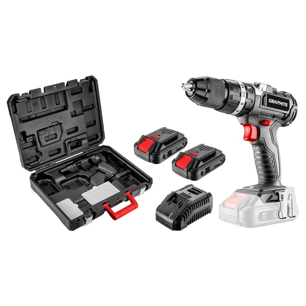 Graphite 58G020-SET2 akkus szénkefementes ütvefúró Energy+ 2db 18V/2Ah akku+töltő
