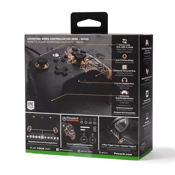 PowerA Advantage Xbox Series X|S/Xbox One/PC Fortnite: Mideas vezetékes kontroller