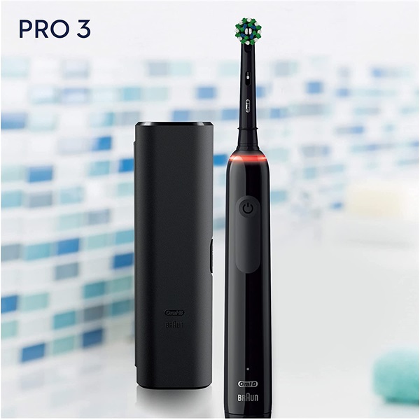 Oral-B Pro 3 3500 fekete elektromos fogkefe + utazótok Oral-B Pro 3 3500 fekete elektromos fogkefe + utazótok