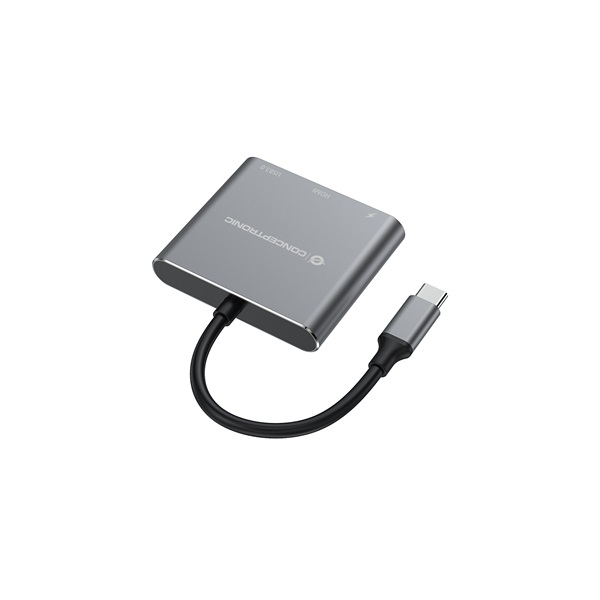 Conceptronic DONN18G  USB-C to HDMI/USB-C PD/USB 3.0 Notebook Dokkoló  