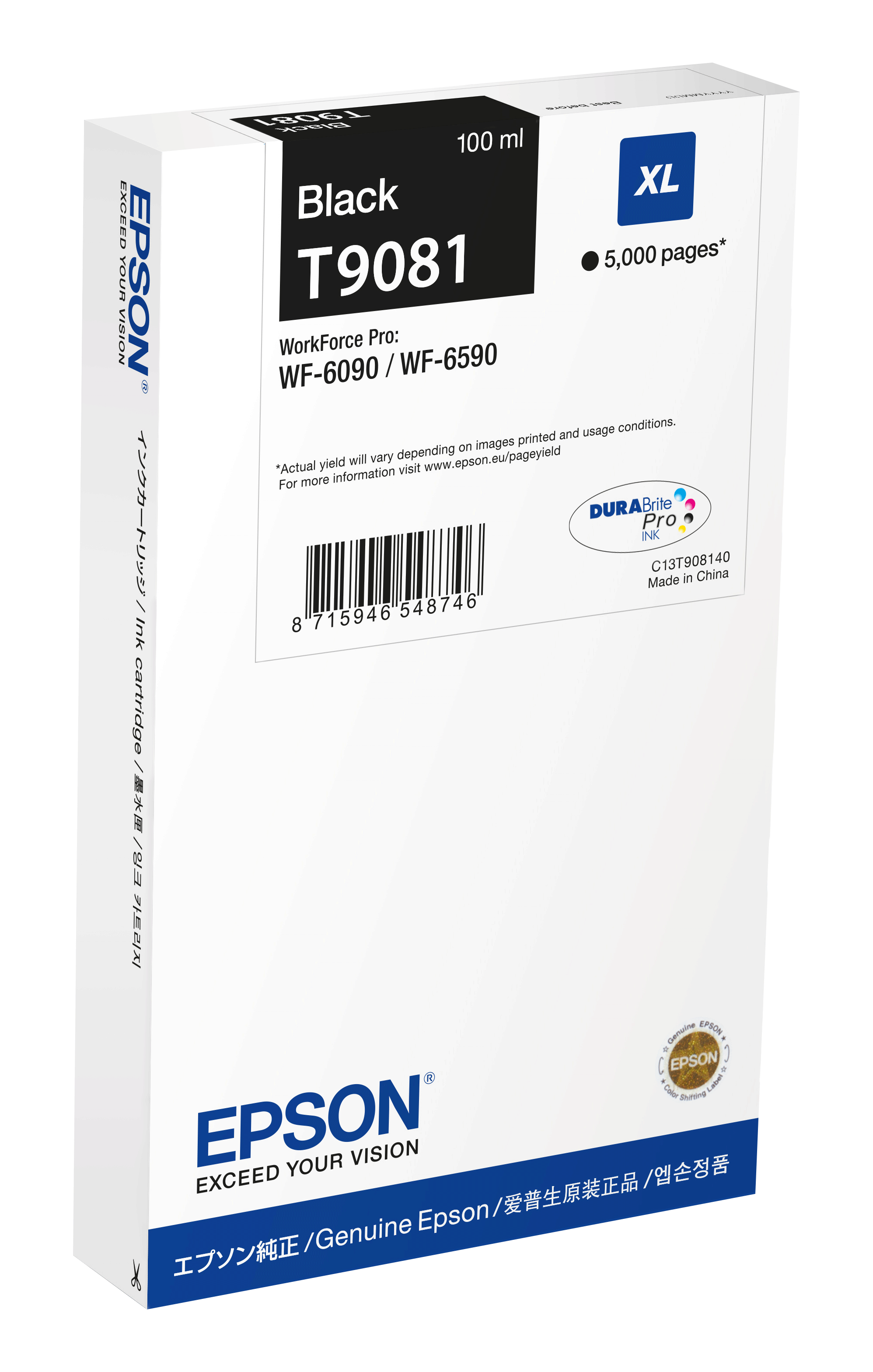 Epson T9081 Patron Fekete 5K Eredeti Epson T9081 Patron Fekete 5K Eredeti