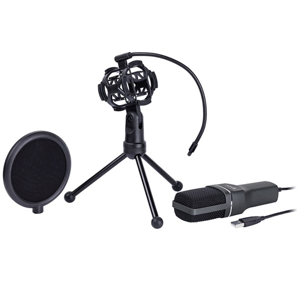 Tracer Digital Pro USB fekete kondenzációs mikrofon POP szűrővel