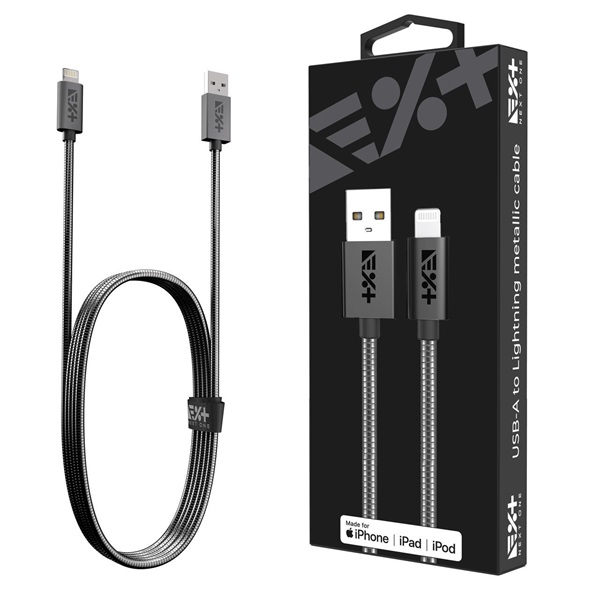 NextOne LGHT-USBA-MET-SG 1m USB A-Lightning metál kábel NextOne LGHT-USBA-MET-SG 1m USB A-Lightning metál kábel