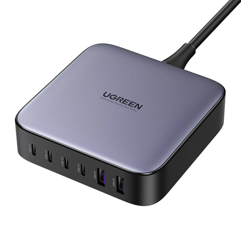 Desktop charger UGREEN, 2xUSB-A, 4xUSB-C, GaN, 200W (black) Desktop charger UGREEN, 2xUSB-A, 4xUSB-C, GaN, 200W (black)