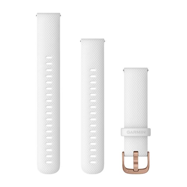 Garmin óraszíj fehér szilikon, Rose Gold csattal (18 mm) (010-12932-0F)