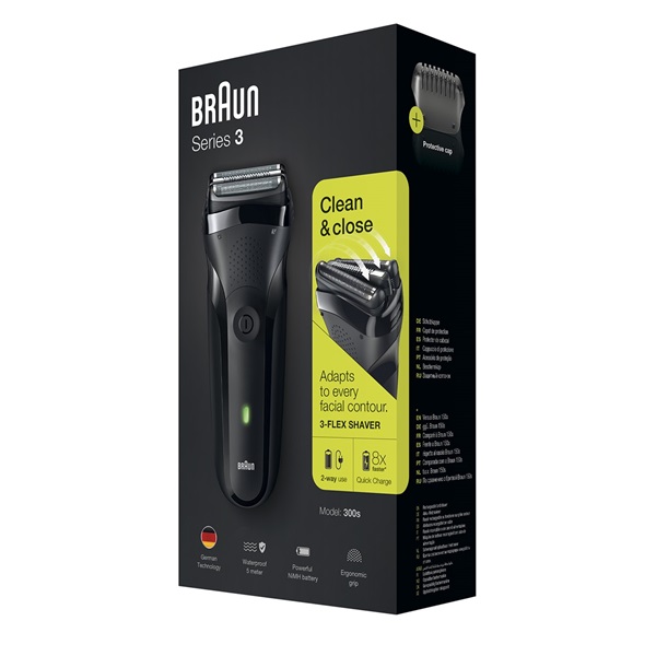 Braun 3 300s fekete férfi borotva Braun 3 300s fekete férfi borotva