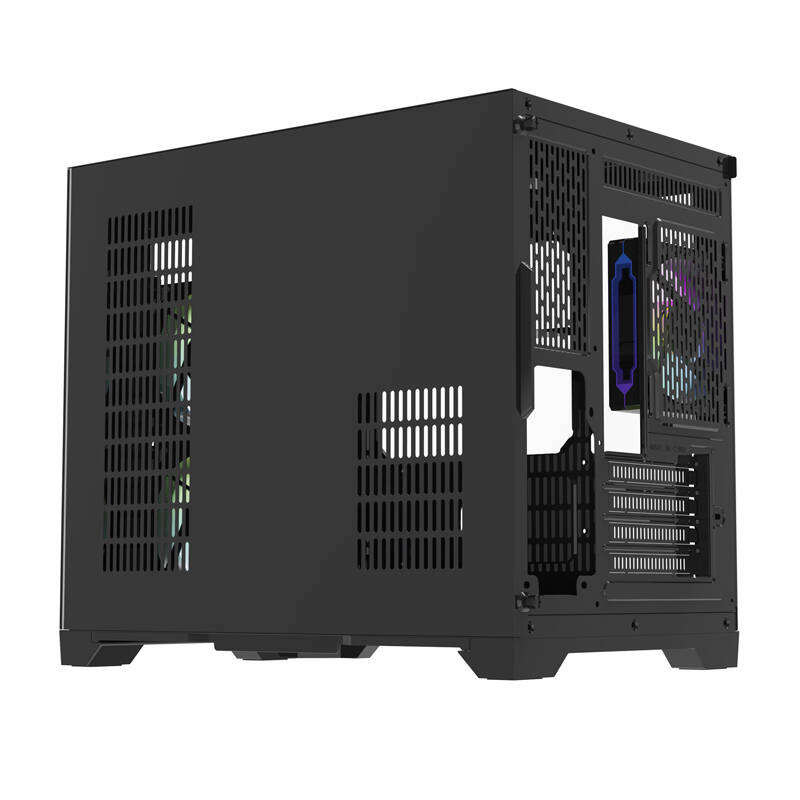 Darflash FT418 számítógépház + 6 ARGB ventilátor (fekete)