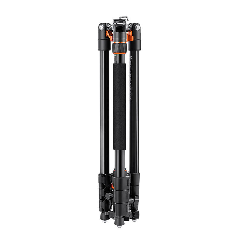 K&F Concept KF-09-087V6 K234A7+BH-28L állvány + monopod, elforgatható középoszloppal, fekete-narancs K&F Concept KF-09-087V6 K234A7+BH-28L állvány + monopod, elforgatható középoszloppal, fekete-narancs