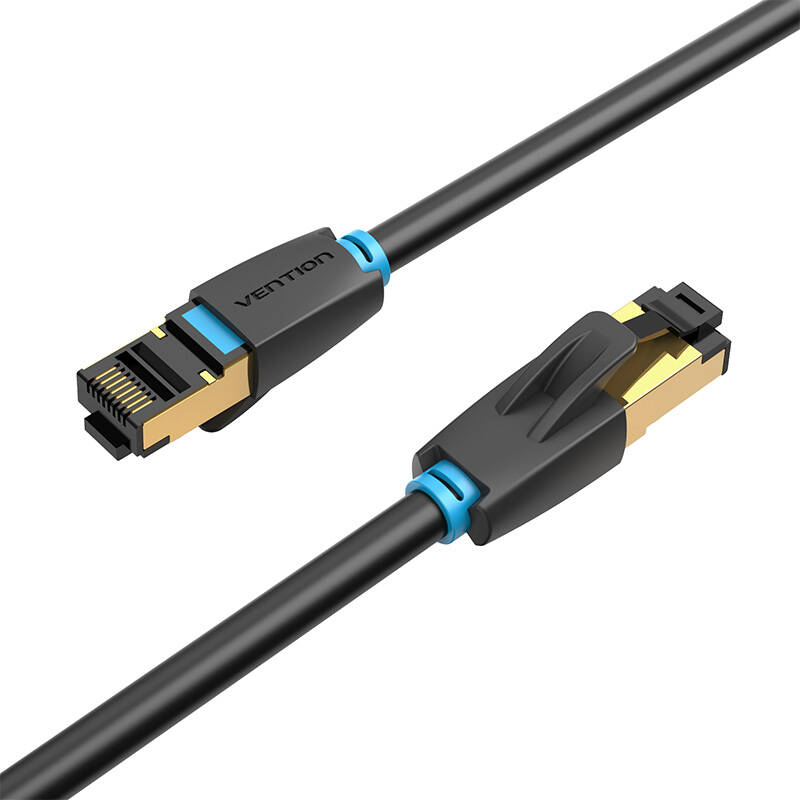 Category 8 SFTP Network Cable Vention IKABF 1m Black Category 8 SFTP Network Cable Vention IKABF 1m Black