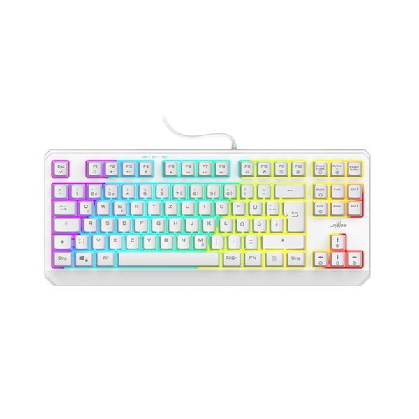 Hama 217819 URAGE EXODUS 220TKL RGB fehér billentyűzet