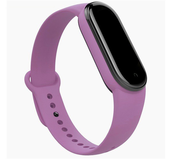 Pótszíj (szilikon, állítható, 15 mm, speciális) LILA [Xiaomi Mi Band 6 ]