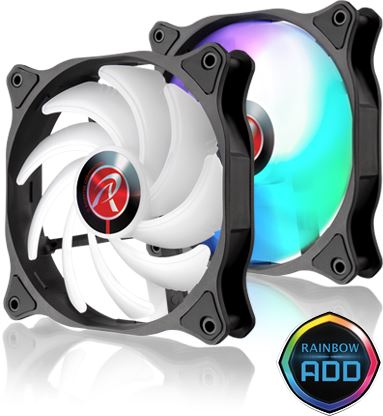 Raijintek EOS 12 RBW ADD-2 ház hűtő ventilátor 12cm, 2db (0R40B00215)