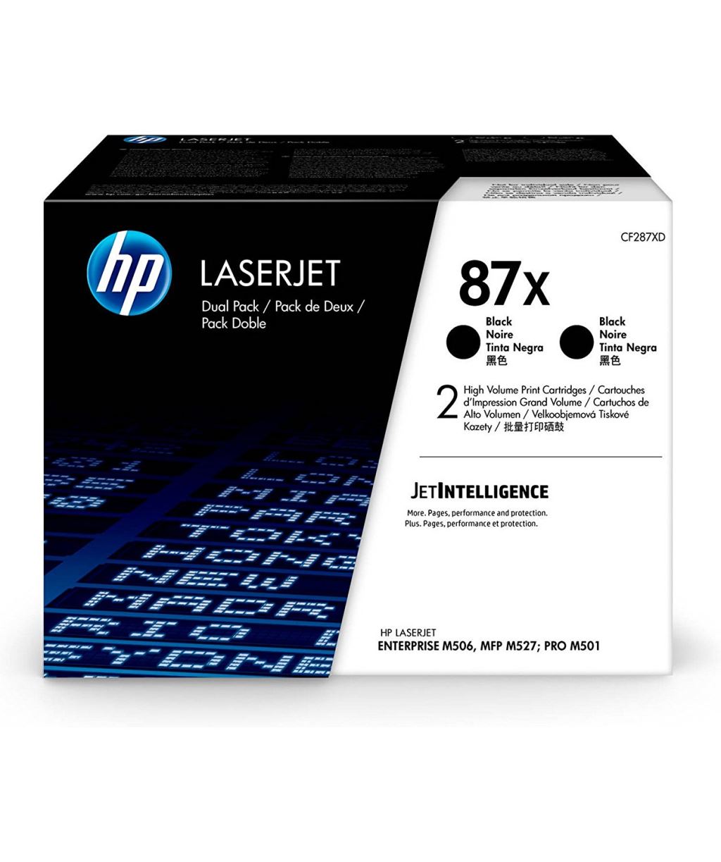 HP 87X 2 darabos nagy kapacitású LaserJet tonerkazetta fekete (CF287XD) HP 87X 2 darabos nagy kapacitású LaserJet tonerkazetta fekete (CF287XD)