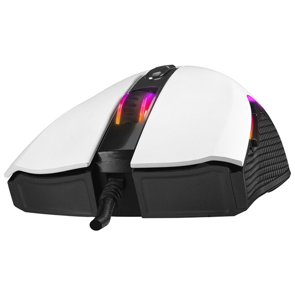 Rampage  SMX-R44 V2 Macro 12800 DPI  RGB LED  1,8m fonott kábel Egér Gamer Fehér 