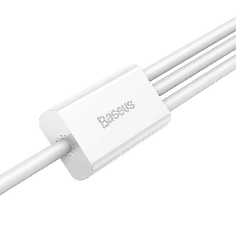 Quick Charge USB to M+L+C Baseus Superior Data 3.5A 0,5m (White) Quick Charge USB to M+L+C Baseus Superior Data 3.5A 0,5m (White)