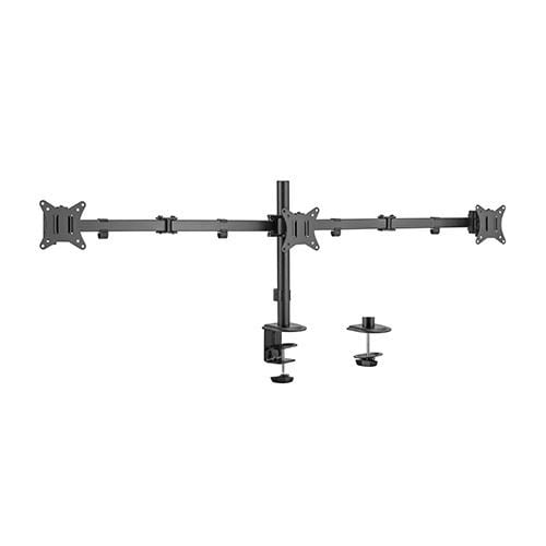 Gembird MA-D3-01 3 monitor számára asztalra erősíthető tartó 17”-27” fekete  